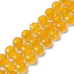 Естественный желтый агат бисер нитей&nbsp;G-B153-A03