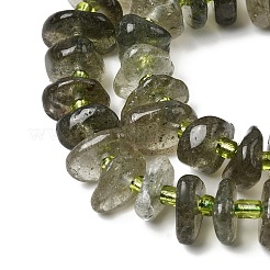 Естественный зеленый кварцевые нити бисера&nbsp;G-L649-C03-01