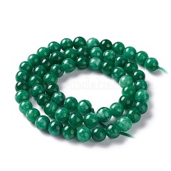 Бусины из натурального белого нефрита имитация зеленой яшмы&nbsp;G-I299-F07-6mm