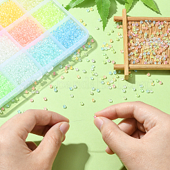 3432шт 12 цвета 8/0 светящиеся в темноте светящиеся прозрачные стеклянные круглые бусины&nbsp;LUMI-CJ0001-01