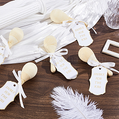 20 шт. набор мини-деревянных свадебных маракасов&nbsp;AJEW-GA0009-10