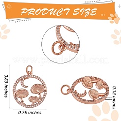 5 шт. Латунные подвески с микропаве&nbsp;ZIRC-SZ0003-33A