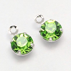 Плоские круглые микро медные проложит кубических подвески диоксида циркония&nbsp;ZIRC-F017A-10