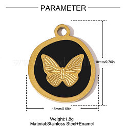 Подвески из нержавеющей стали 304 с эмалью&nbsp;STAS-OY006-23G