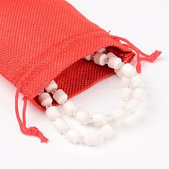 Мешки мешка шнурка упаковки мешка мешка имитационные полиэфирные&nbsp;X-ABAG-R004-14x10cm-01