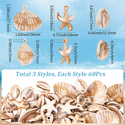 180 шт. 3 подвески из непрозрачного акрила в морском стиле&nbsp;OACR-SP0001-54