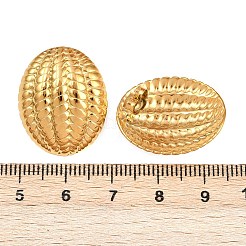 Овальные текстурированные серьги-гвоздики из нержавеющей стали 304&nbsp;EJEW-I320-21G-04