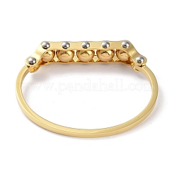 Браслеты из нержавеющей стали 304 с круглыми бусинами и вакуумным покрытием PVD&nbsp;BJEW-G700-08G