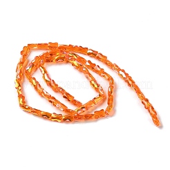 Прозрачные стеклянные бусины гальваническим пряди&nbsp;GLAA-Q099-J01-01