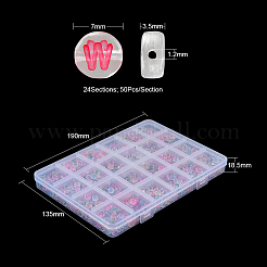 1200шт 24 стильные прозрачные акриловые эмалевые бусины&nbsp;MACR-YW0001-66