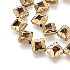 Стеклянные бусины с гальваническим покрытием &nbsp;EGLA-T021-24G