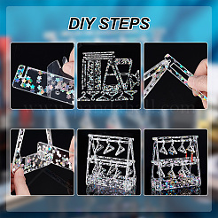 1 комплект прозрачных акриловых подставок для сережек&nbsp;EDIS-PH0001-30