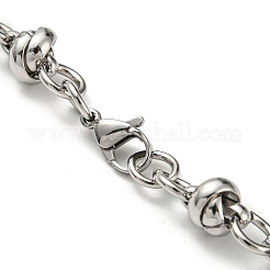 Не тускнеющее ожерелье из звеньевой цепи из нержавеющей стали 201&nbsp;STAS-Z056-02P