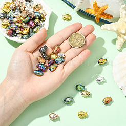 80шт 8 цвета гальванические стеклянные бусины&nbsp;EGLA-SC0001-54B