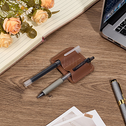 1 шт. портативный держатель для ручек из искусственной кожи с защитой от потери&nbsp;AJEW-MA0001-12A