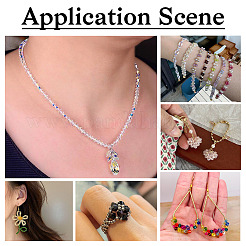 2 пакетик по 200 шт. прозрачных стеклянных бусин&nbsp;GLAA-TA0003-44D