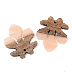 Подвески из непрозрачной смолы и ореха&nbsp;RESI-S389-051A-C02