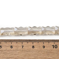 Стеклянные бусины с гальваническим покрытием &nbsp;EGLA-L045-F-PL01