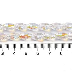 Прозрачные гальванические бусины с цветным покрытием ab&nbsp;EGLA-H104-05D