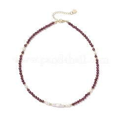 Ожерелья из натуральных смешанных камней с ограненными круглыми бусинами&nbsp;NJEW-JN05461