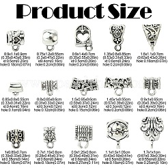 150 шт. 15 стиля бусины из сплава в тибетском стиле&nbsp;TIBE-YW0001-59