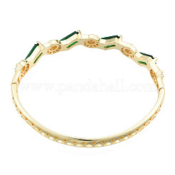 Прямоугольный кубический цирконий и браслет на петлях сглаза&nbsp;BJEW-N012-047