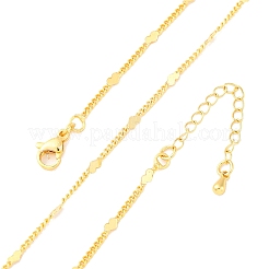 Латунные цепочки панцирного плетения ожерелья для женщин&nbsp;NJEW-D302-07G