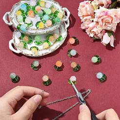 80 шт. 8-х цветные подвески из искусственного желеобразного стекла&nbsp;PALLOY-CJ00082