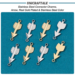 8 шт. 2-х цветные подвески-соединители из нержавеющей стали 304&nbsp;STAS-UN0035-78