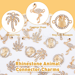 60 шт. 3 стиля летняя тема сплав кристалл стразы соединительные подвески&nbsp;ALRI-DC0001-02