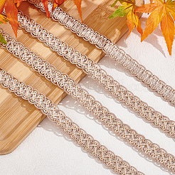 Плетеная кружевная отделка из полиэстера&nbsp;OCOR-WH0078-09B