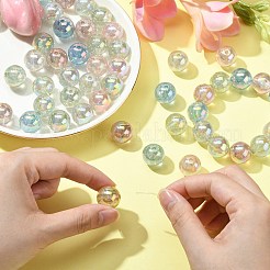 50шт УФ-покрытие прозрачные акриловые бусины&nbsp;OACR-CJ0001-33