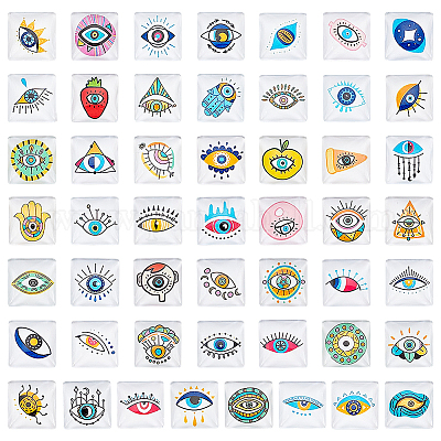 1 набор стеклянных кабошонов GGLA-PH0001-65A-1