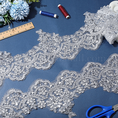 3 ярд полиэфирной цветочной кружевной ленты&nbsp;OCOR-GF0005-61-1