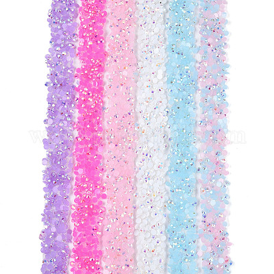 Отделка стразами из смолы и бисером&nbsp;DIY-N008-03-1