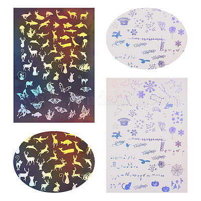 Пластиковые фото лазерные наклейки&nbsp;AJEW-OC0001-05-1