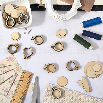 20 шт. деревянные пяльцы для вышивания&nbsp;DIY-CP0012-36-1