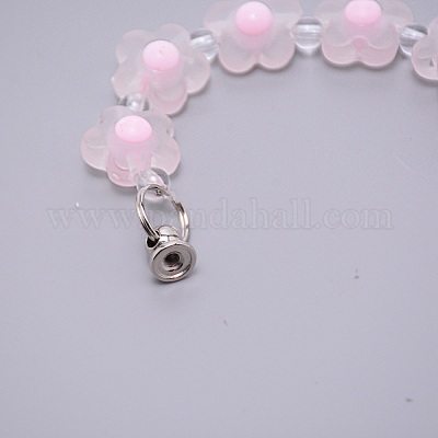 Цветок пластиковые бусины чехол для телефона цепочка&nbsp;AJEW-WH0235-07-1