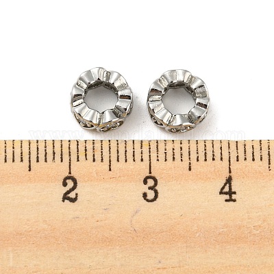 Латунные микро проложить Цирконий Европейский бисером KK-H452-04P-1