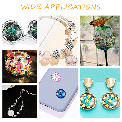 Кабошоны из стекла GLAA-WH0022-63-1