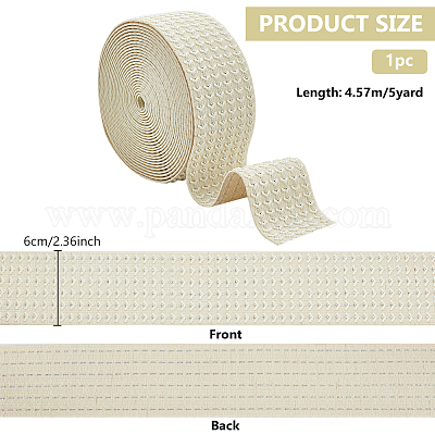 Широкая плоская эластичная лента из полиэстера длиной 5 ярд.&nbsp;OCOR-WH0090-052B-1