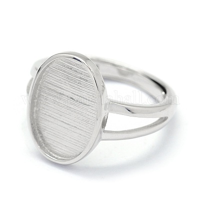 Регулируемые детали кольца на палец из стерлингового серебра с 925 родиевым покрытием&nbsp;STER-E061-12P-1