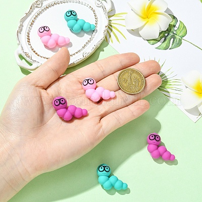 6шт 3 цвета силиконовые бусины&nbsp;SIL-YW0002-18-1