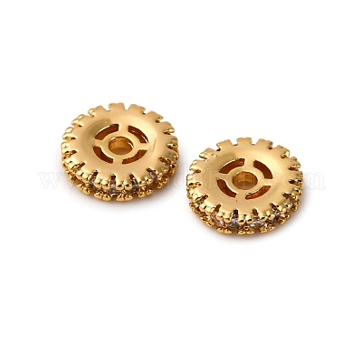 Латунные микро проложить кубических циркония шарики прокладки KK-Z121-32G-1