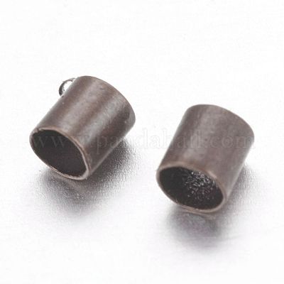 Зажимные бусины из латуни&nbsp;KK-L021-R-NF-1