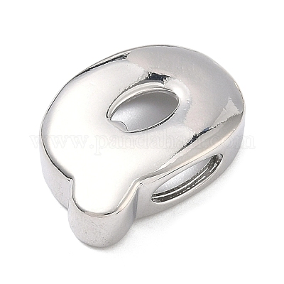 Латунные бусины с инициалами&nbsp;KK-B167-27P-01Q-1