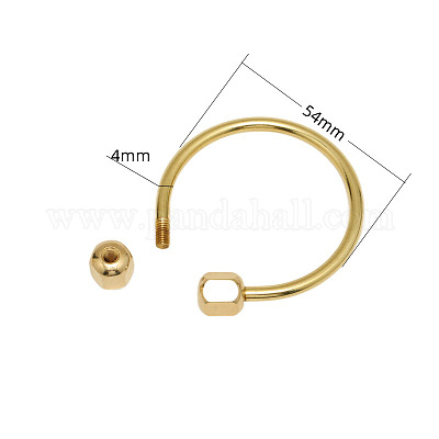 Латунные брелоки с карабином&nbsp;LS-KK-ZX025-67C-1