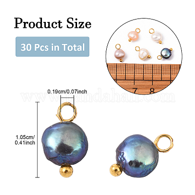 30 шт. 5 цвета натурального культивированного пресноводного жемчуга&nbsp;PALLOY-YW00092-1