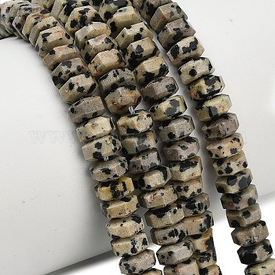 Природные яшмы далматин бисер нитей&nbsp;G-G317-A16-3x6mm-1