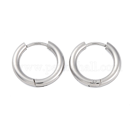 Серьги-кольца Huggie Hoop из нержавеющей стали 202 EJEW-O087-06F-P-01-1